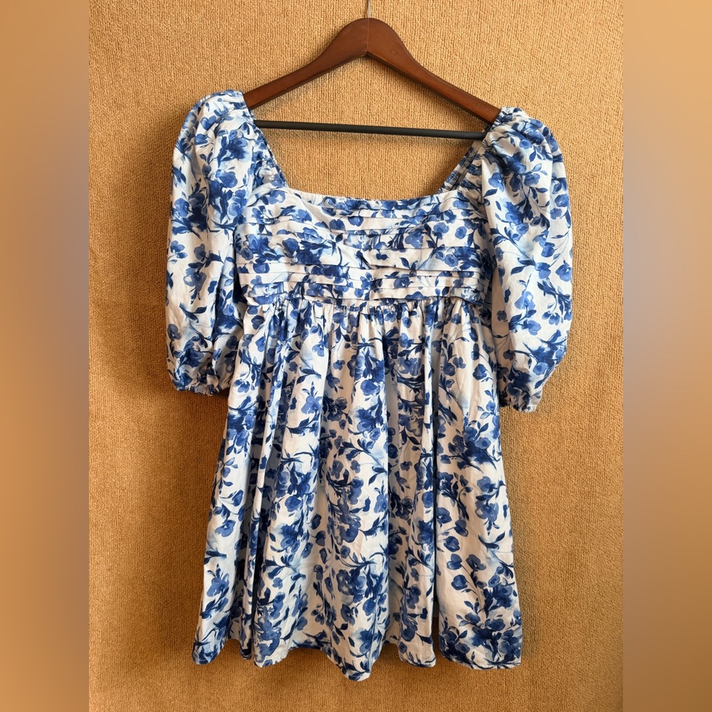 Abercrombie & Fitch Blue and White Floral Mini Dress - Picture 4 of 14